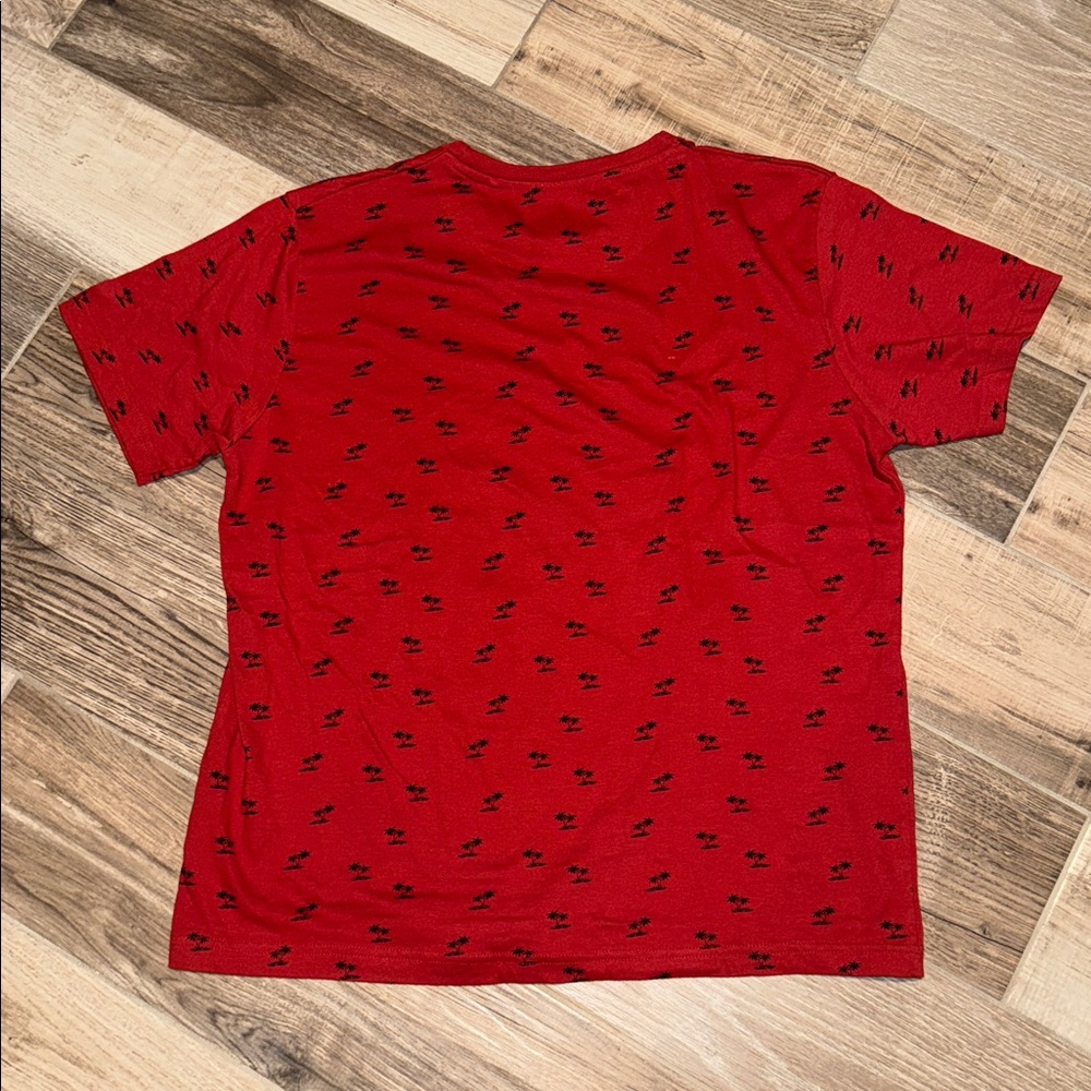 Denim & Flower Red/orange Shirt with palm trees sz L - Picture 3 of 3